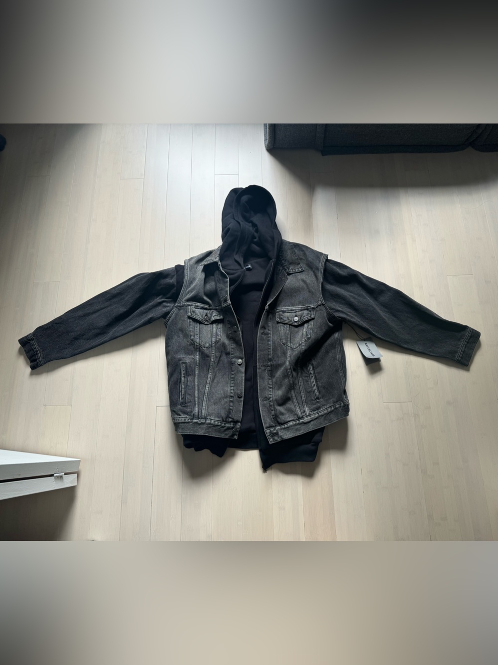 Balenciaga Denim Jacket with Hood
